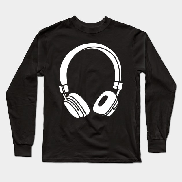 Headphone Long Sleeve T-Shirt by Cutepitas